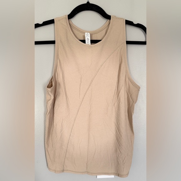 Lululemon Asymmetrical Ribbed Cotton Tank Top - Colour Trench - Picture 5 of 7